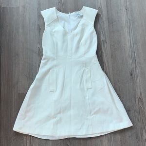 tibi white mini dress, small